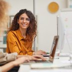 friendly woman at desk