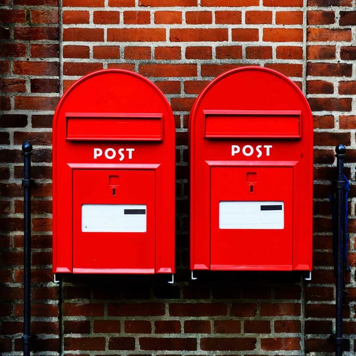 two red post boxes